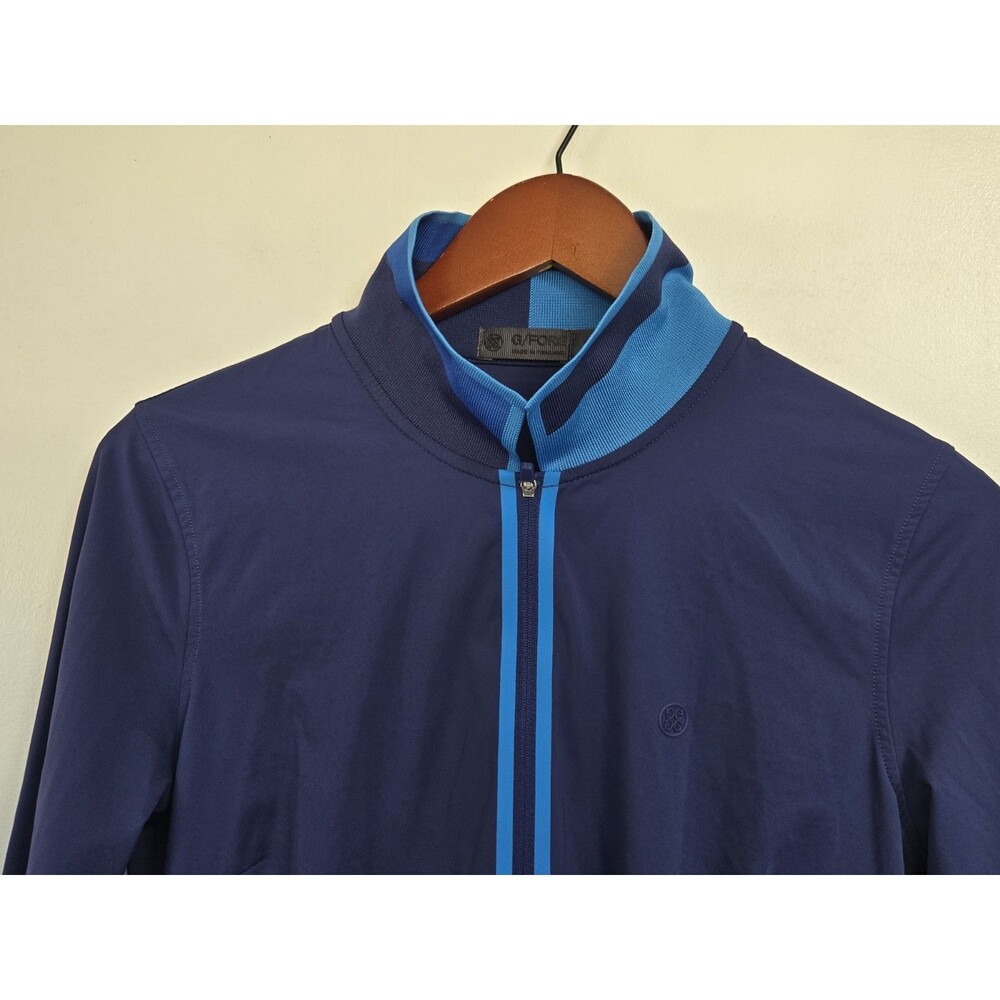 G/FORE 1/4 Zip Polo Womens M Blue Color Block Collar Tech Golf Casual Preppy - Picture 2 of 8